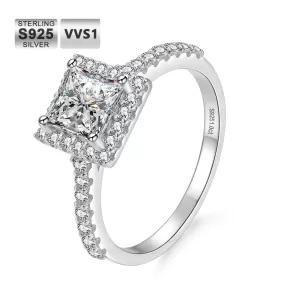 1.0 Carats VVS1 Moissanite Rings for Women