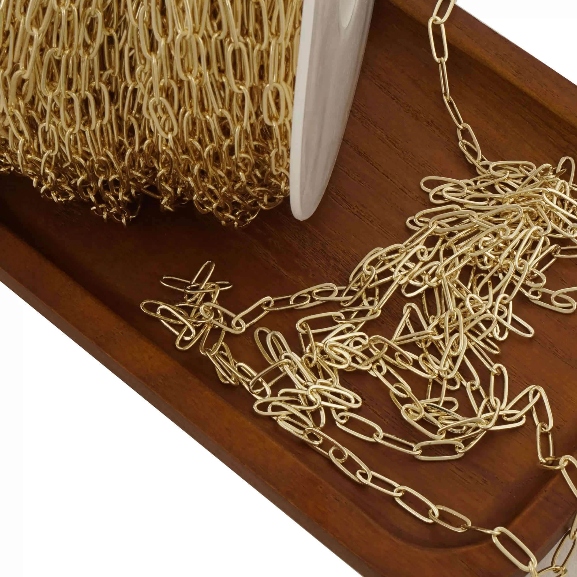 14k Gold Filled Paper Clip Chain - Unfinished, Perfect for Bracelets & Necklaces - Link Chain for Jewelry Making 104047