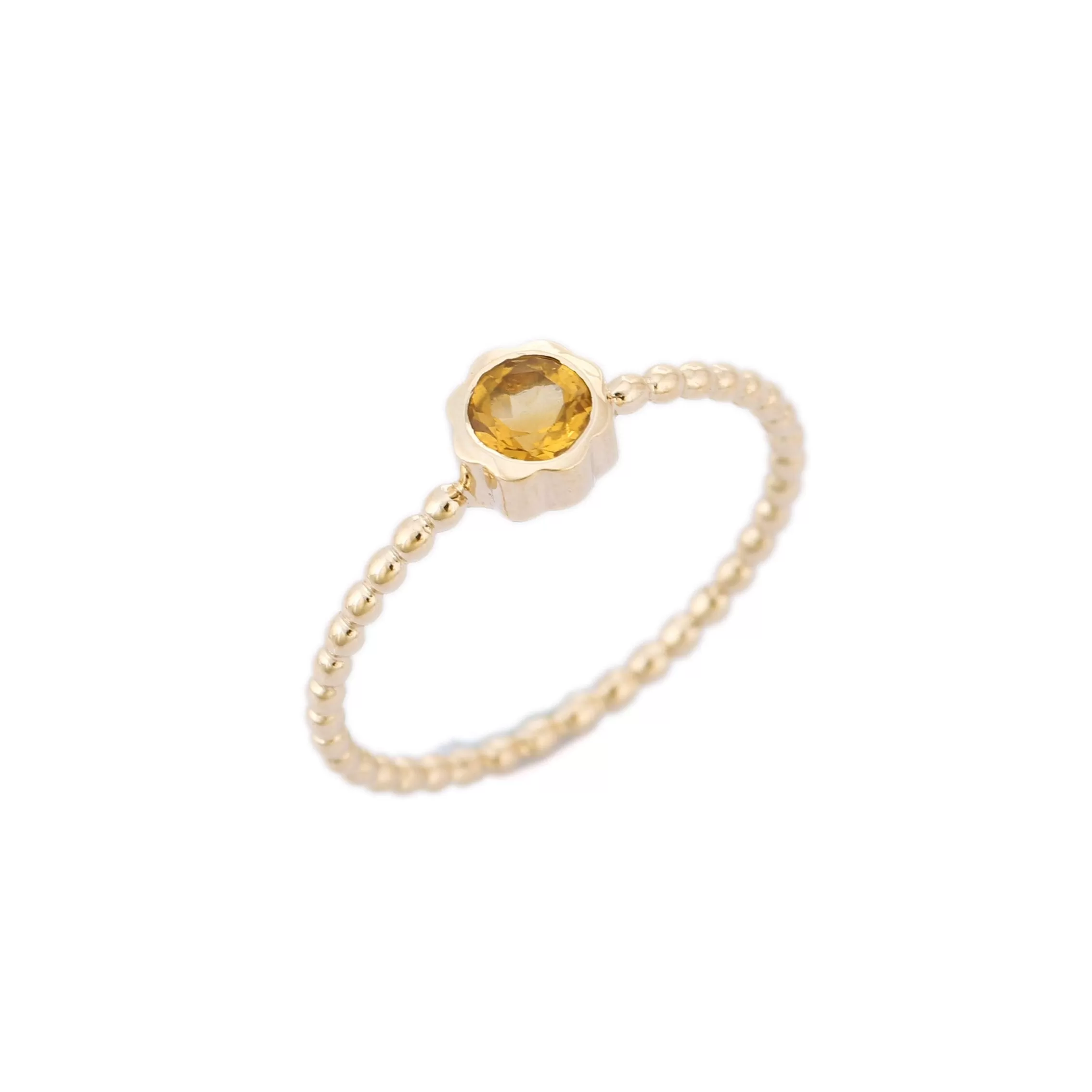 14K Yellow Gold Citrine Ring