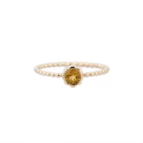 14K Yellow Gold Citrine Ring