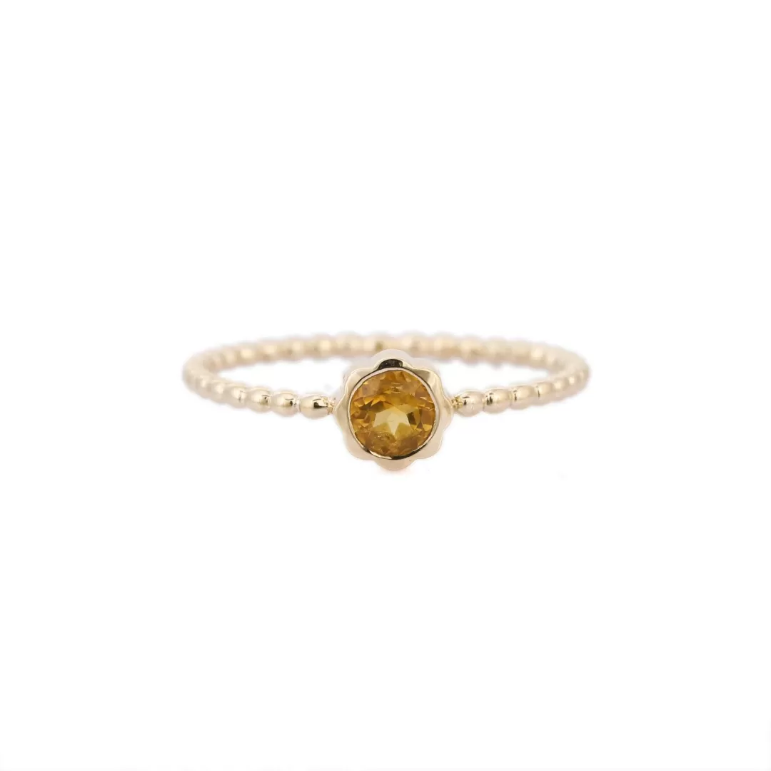 14K Yellow Gold Citrine Ring