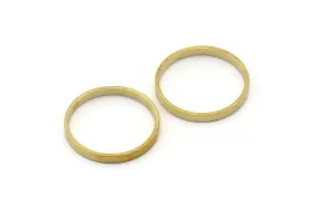 18mm Circle Connectors - 50 Raw Brass Circle Connectors (18x0.8x2mm) D0310