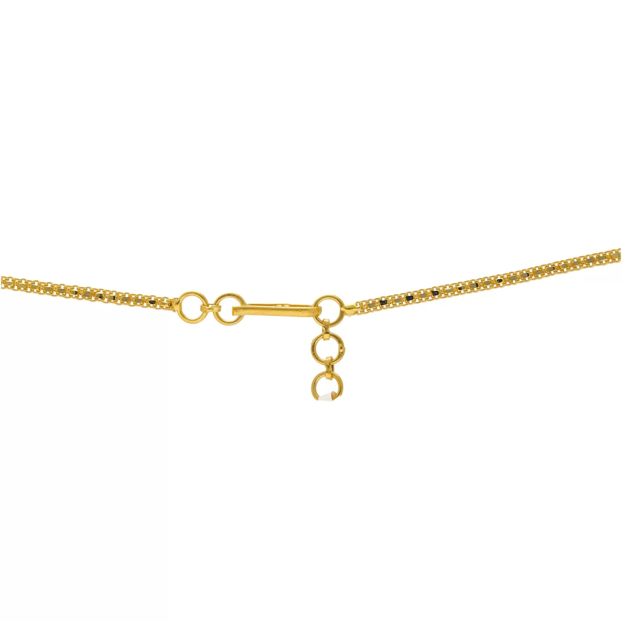 22K Yellow Gold Choker with CZ & Gemstones (40.3gm)