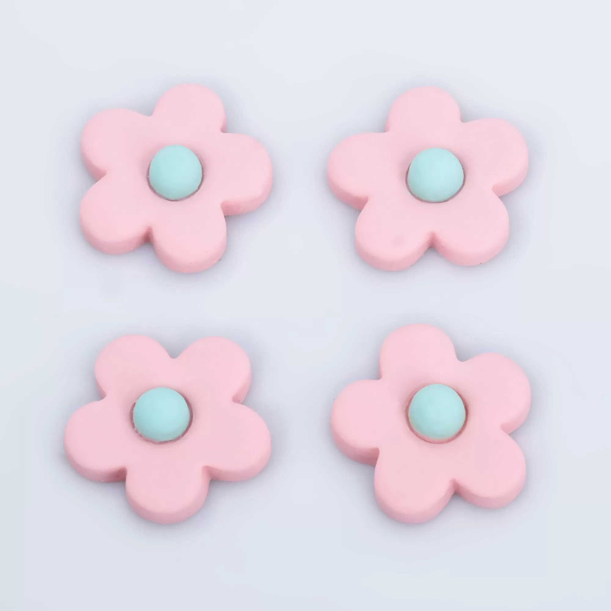 25mm Resin flower Flatback Cabochons Hair Clips Flowers Accessories Party Decoration DIY Jewelry 20pcs 102813