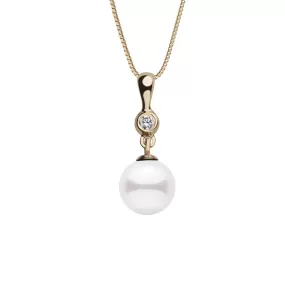 7.0-7.5 mm Akoya Pearl and Diamond Romantic Collection Pendant