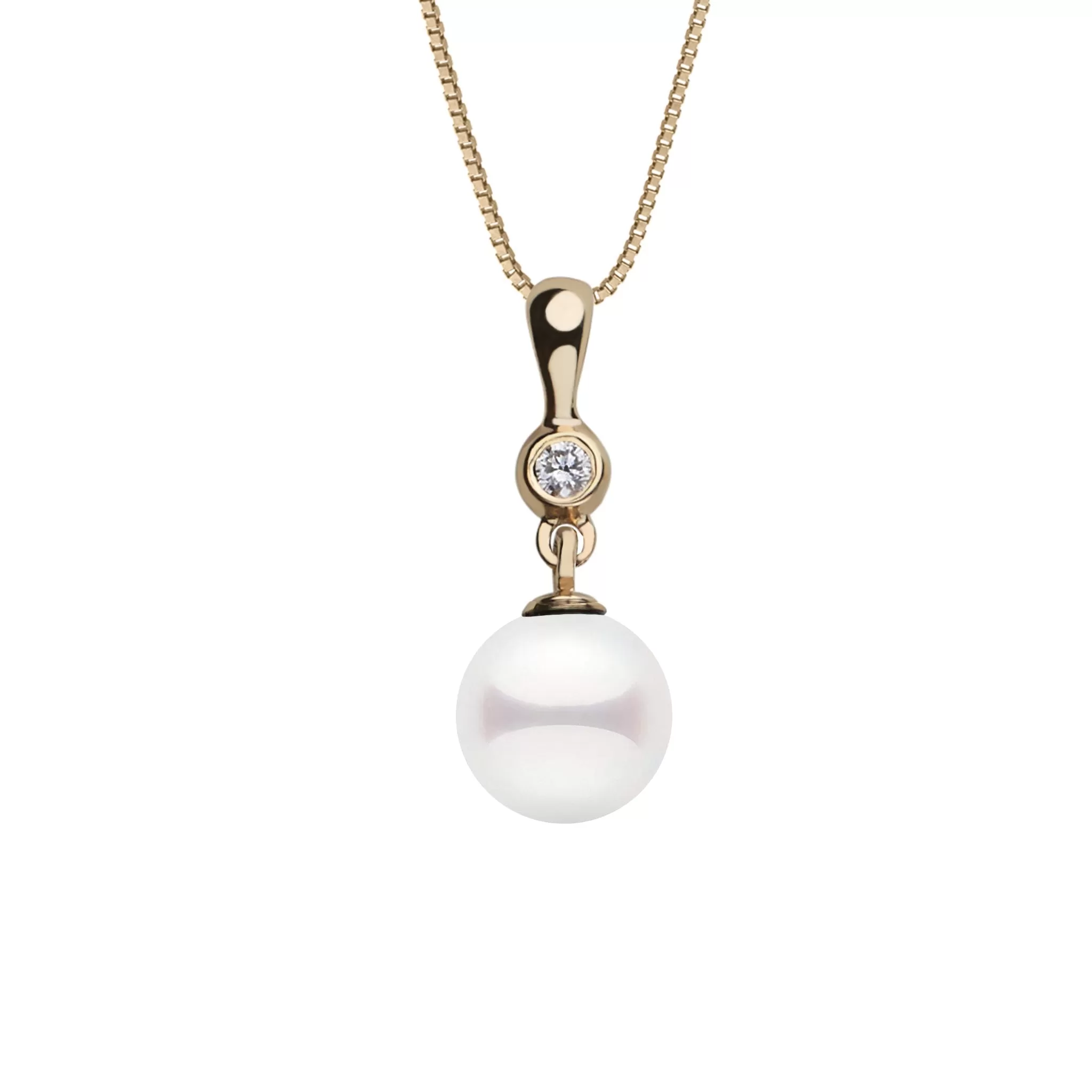 7.0-7.5 mm Akoya Pearl and Diamond Romantic Collection Pendant