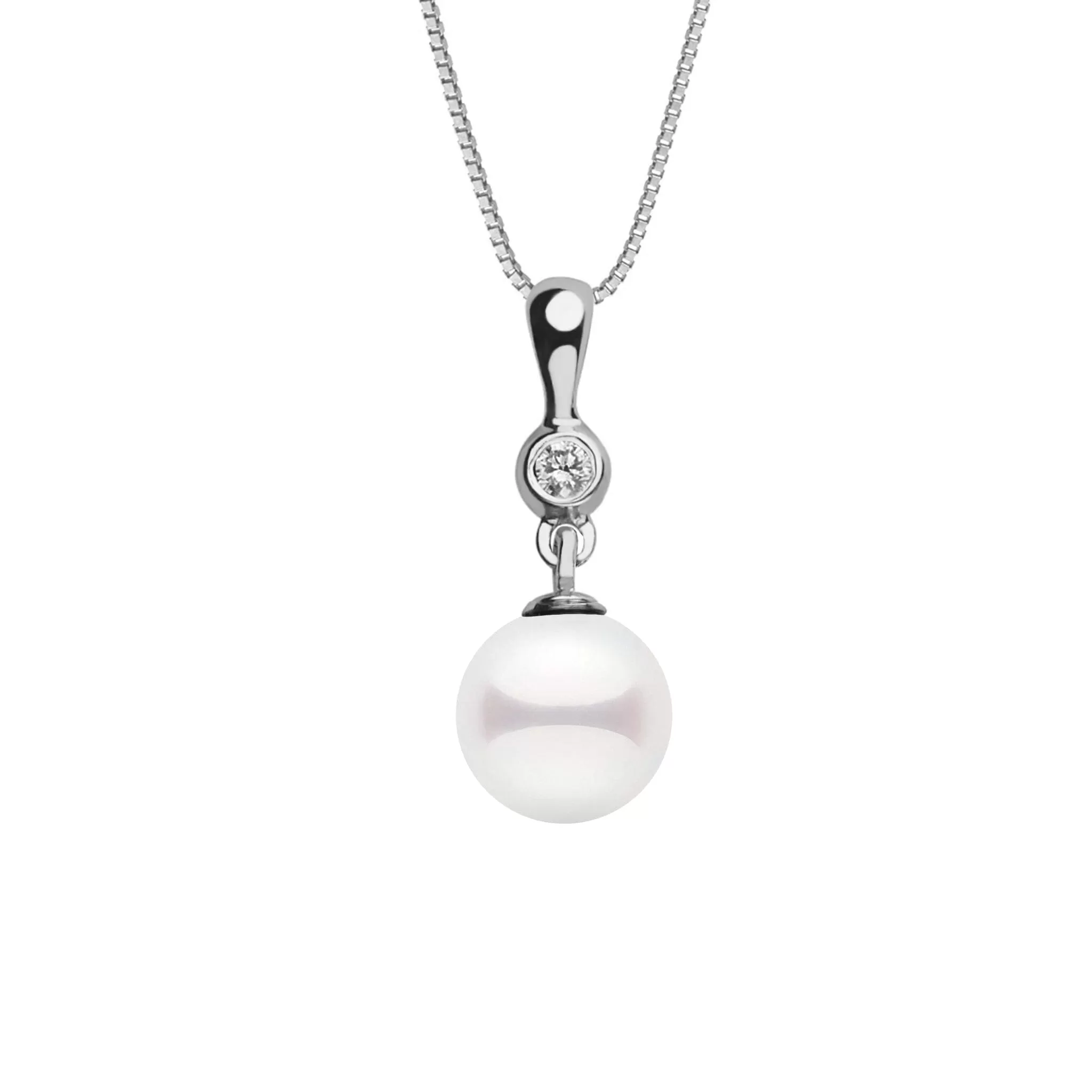 7.0-7.5 mm Akoya Pearl and Diamond Romantic Collection Pendant