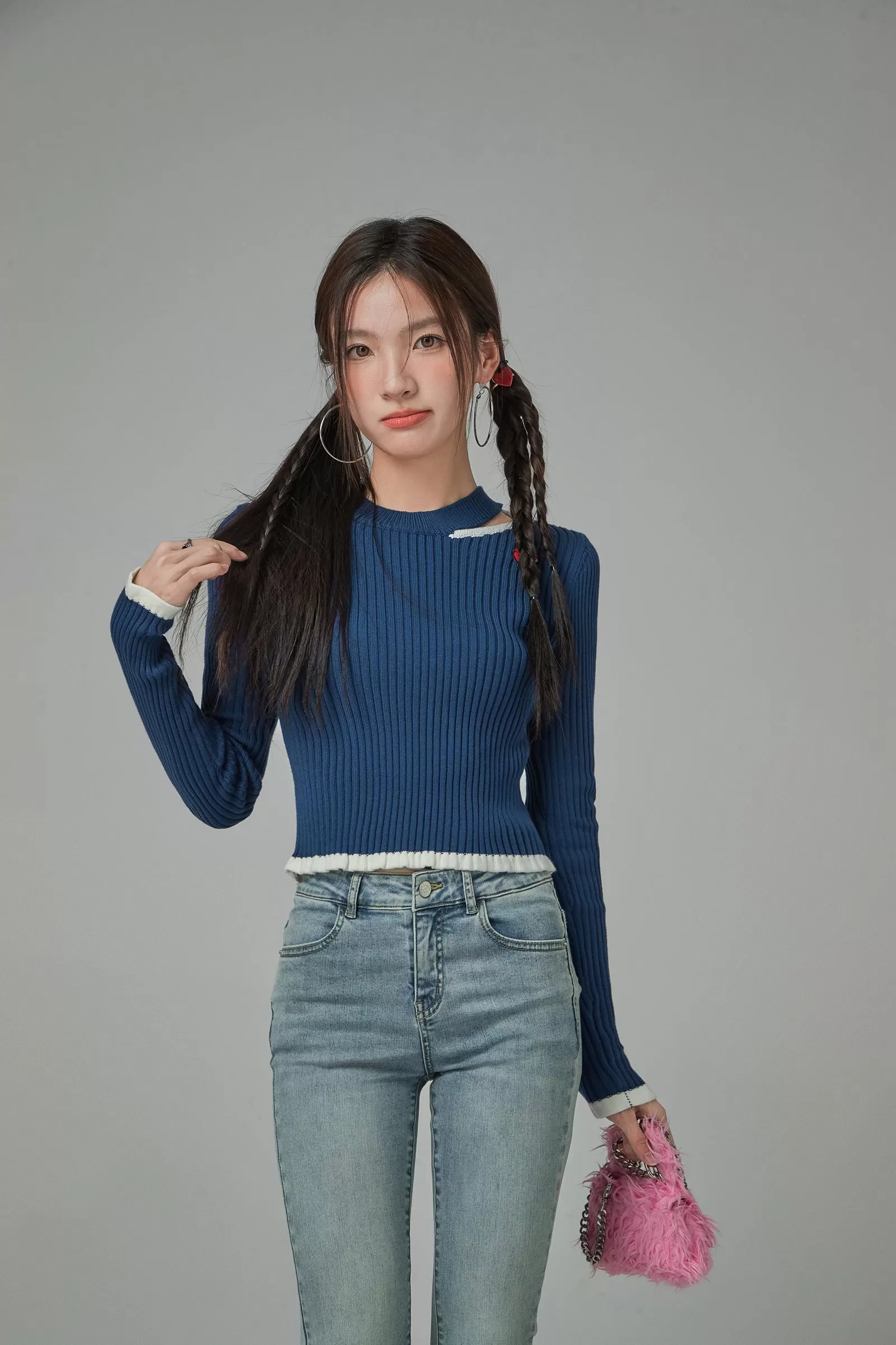 A Field Of Cherries Cropped Knit Top