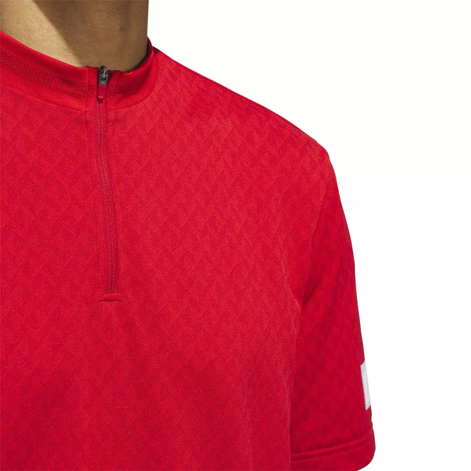 Adicross Mock Neck Quarter Zip Polo Better Scarlet - SS24