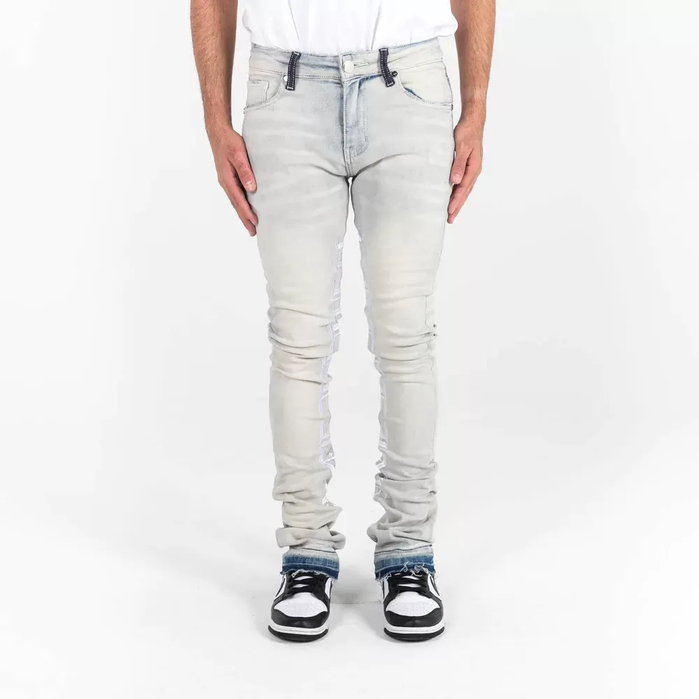 AGAINST ALL ODDS STACKED JEANS LT.WASH