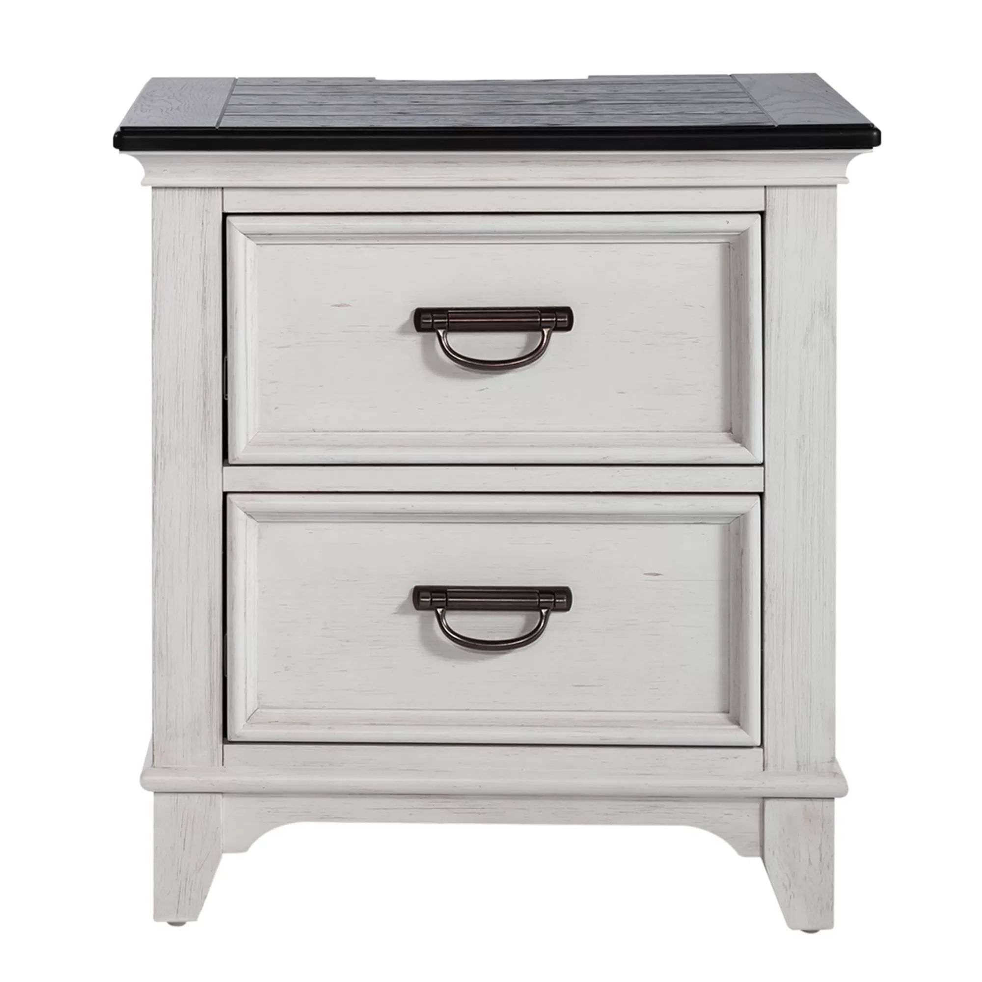 Allyson Park 417-BR60 2 Drawer Night Stand w/ Charging Station