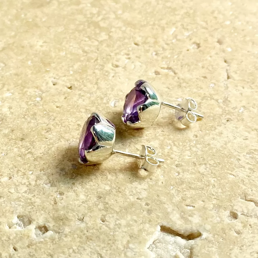 Amethyst Earrings - Sophia Studs