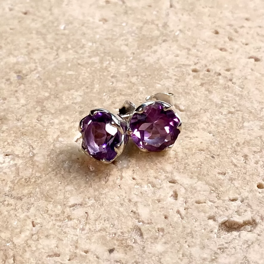 Amethyst Earrings - Sophia Studs