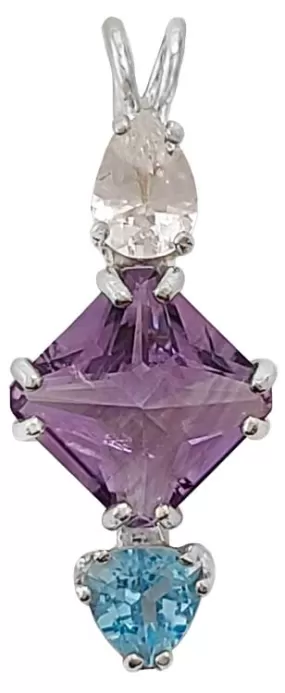 Amethyst Mini Magician Stone? with Danburite & Blue Topaz