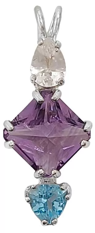 Amethyst Mini Magician Stone? with Danburite & Blue Topaz