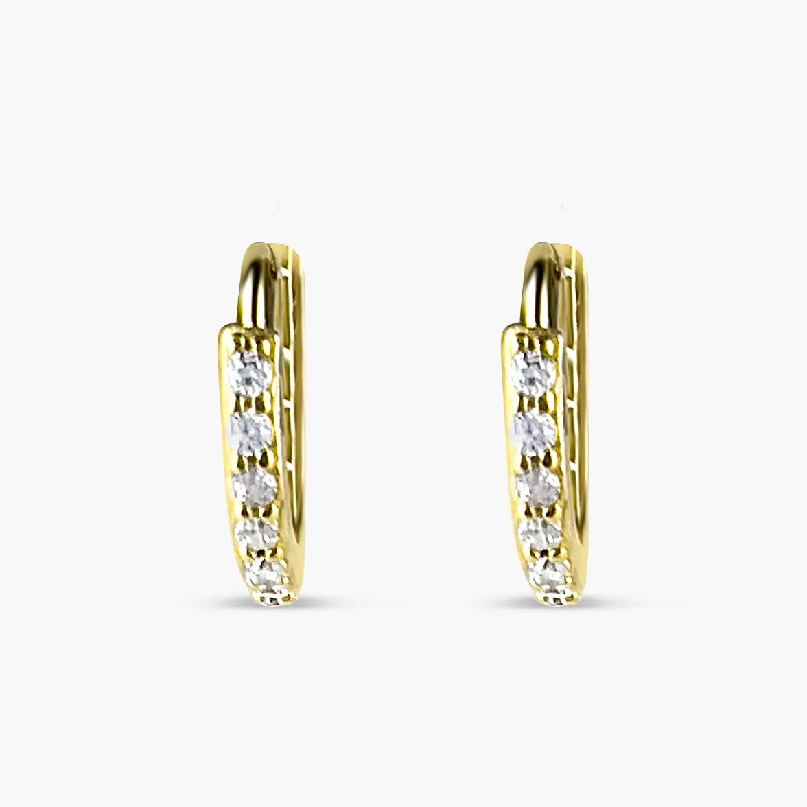 Ava Huggie Hoop Earrings 925 Sterling Silver