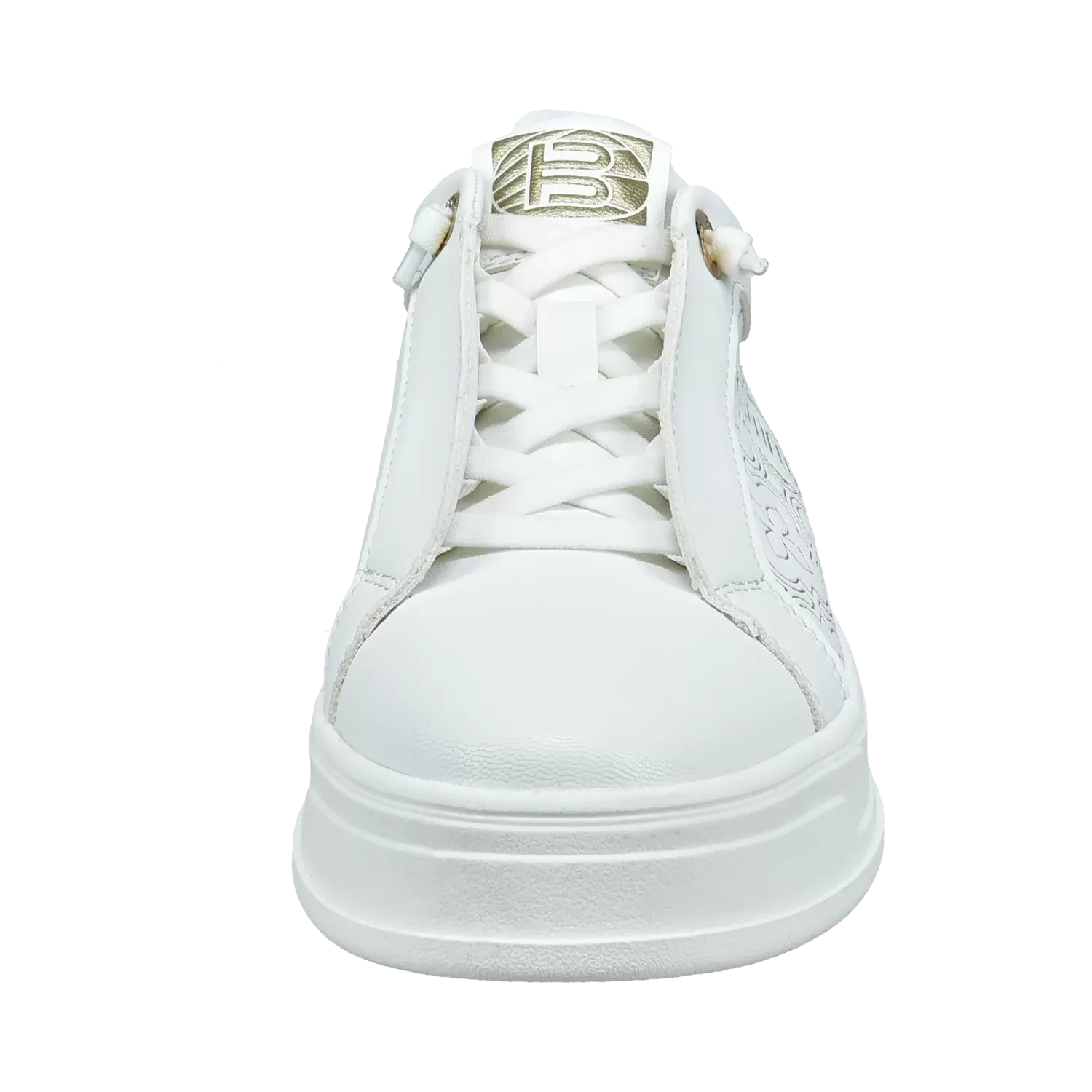 BAGATT White/Gold Platform Trainer