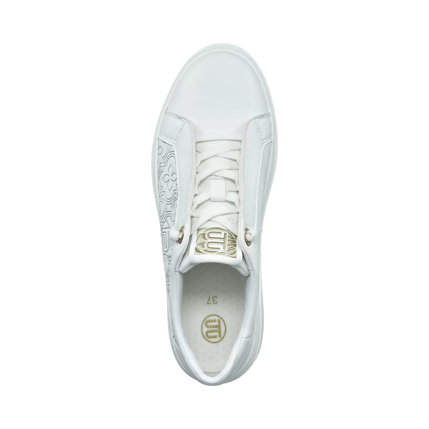 BAGATT White/Gold Platform Trainer