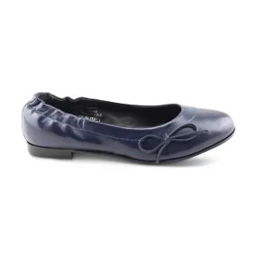 Ballerine in pelle blu