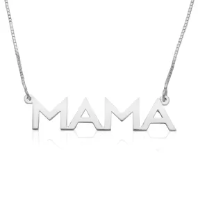 Better Jewelry Personalized .925 Sterling Silver Sleek Block Name Necklace (MADE IN USA)