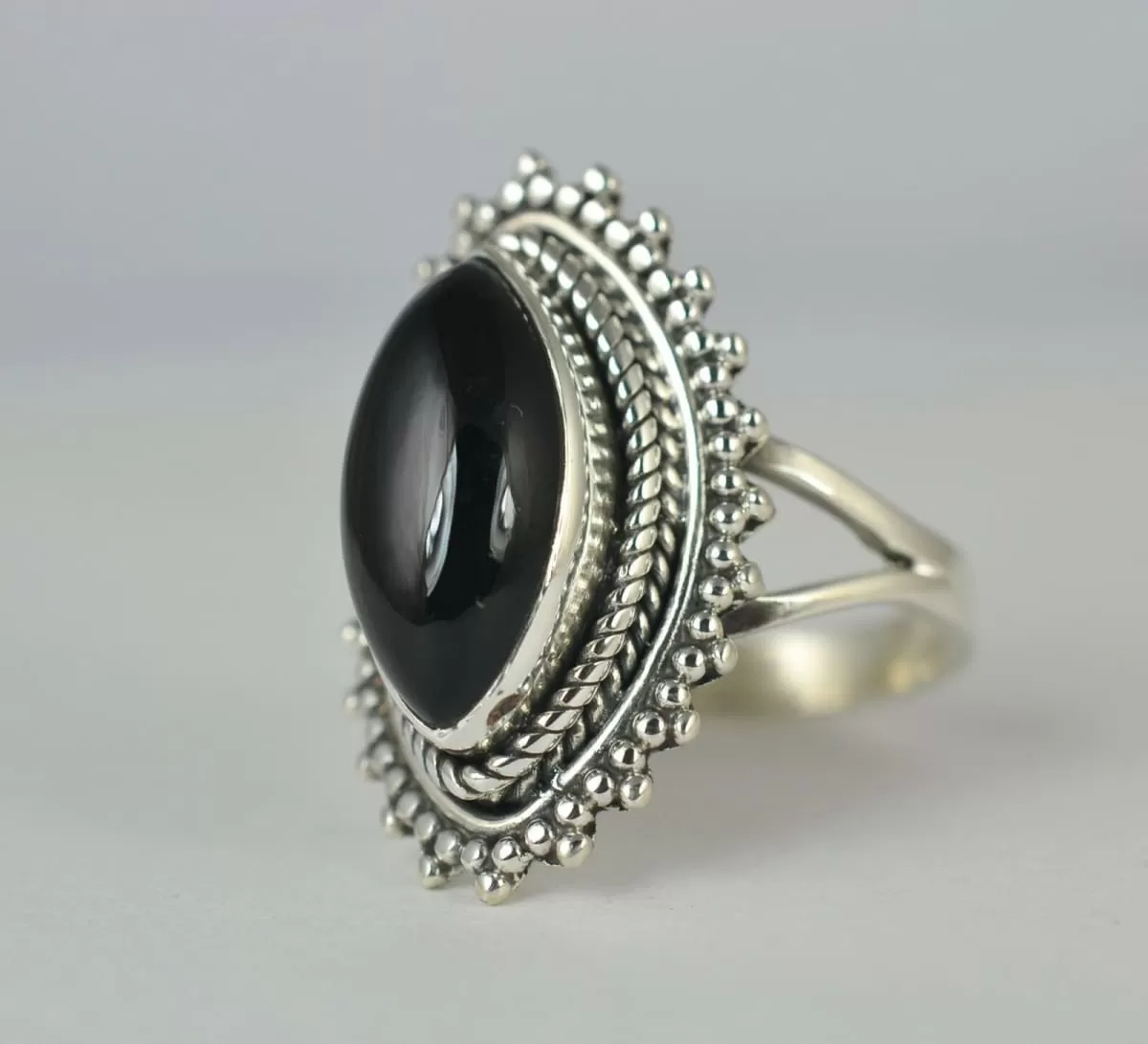 Black Onyx Ring, 925 Sterling Silver, Handmade Ring,lack Ring, Black Onyx Jewelry