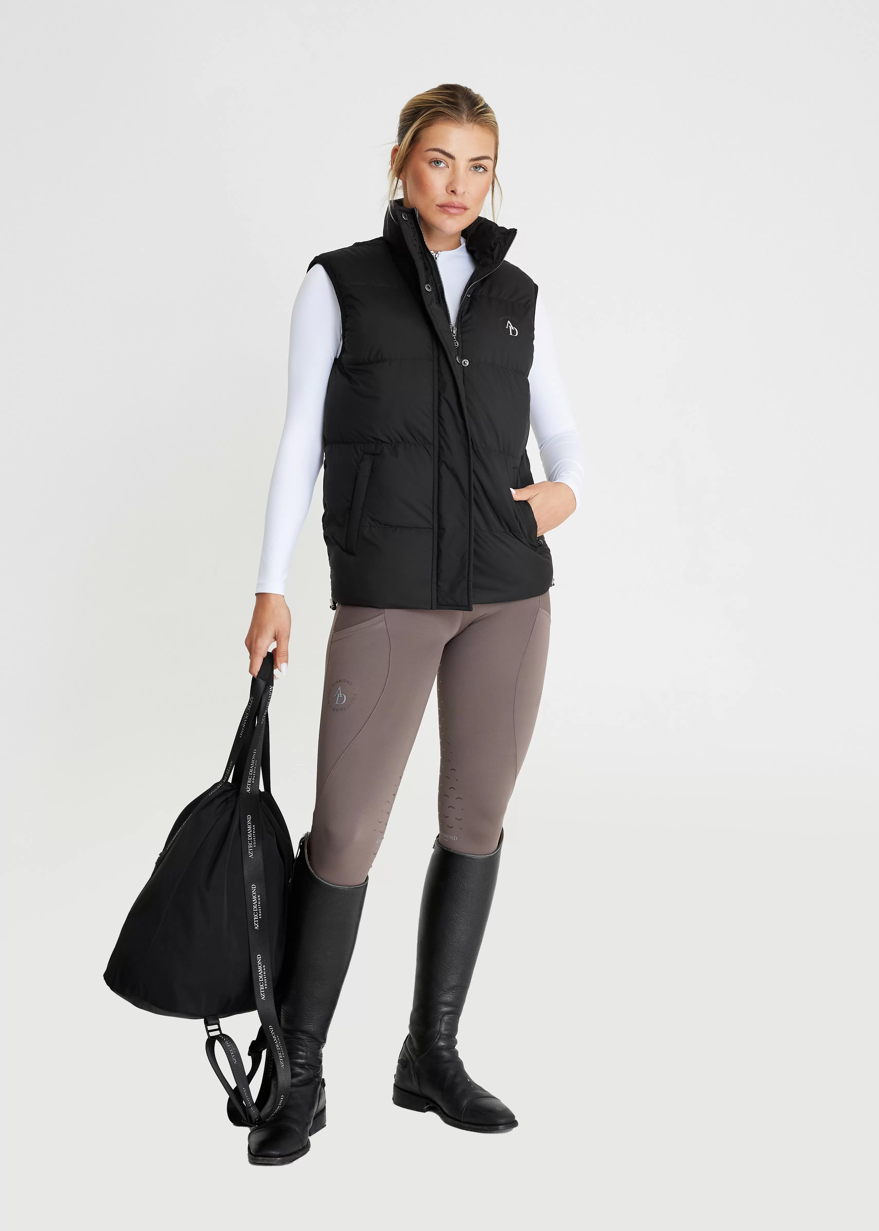 Black Puffer Gilet