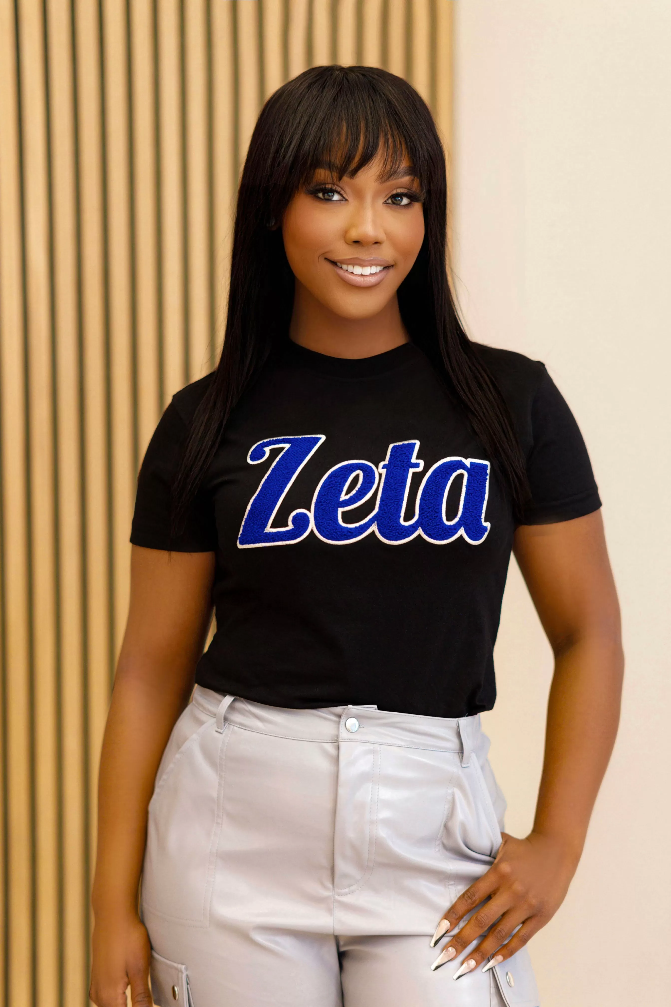 Blue/Silver Zeta Chenille Tee