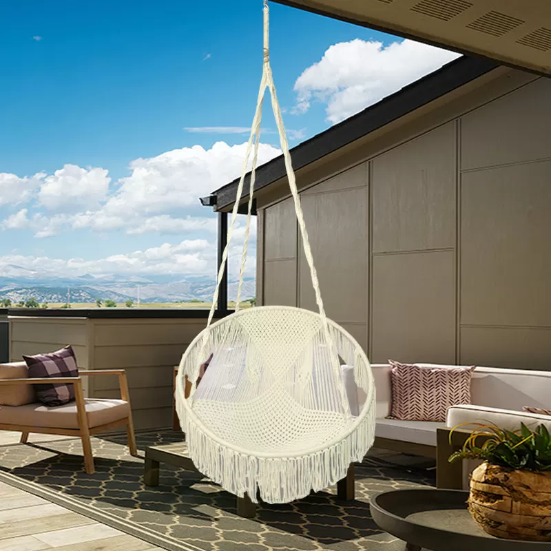 Boho Style Indoor & Outdoor Macramé Hanging Swing