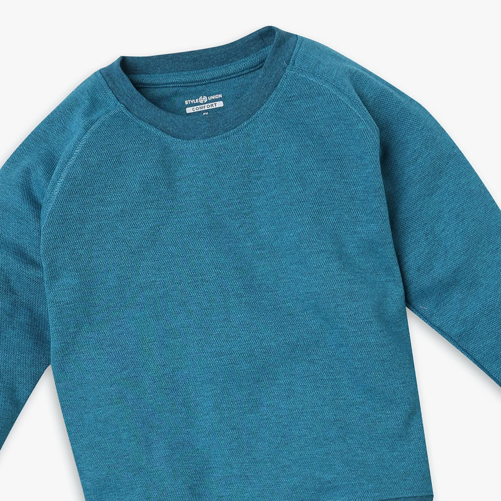 Boy's Regular Fit Solid Sweat Tees