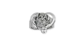 Bulldog Ring Jewelry Sterling Silver Handmade Dog Ring BD25-R