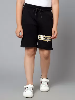 Cantabil Boy's Black Printed Bermuda Shorts