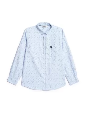 Cantabil Boys Light Blue Printed Shirt