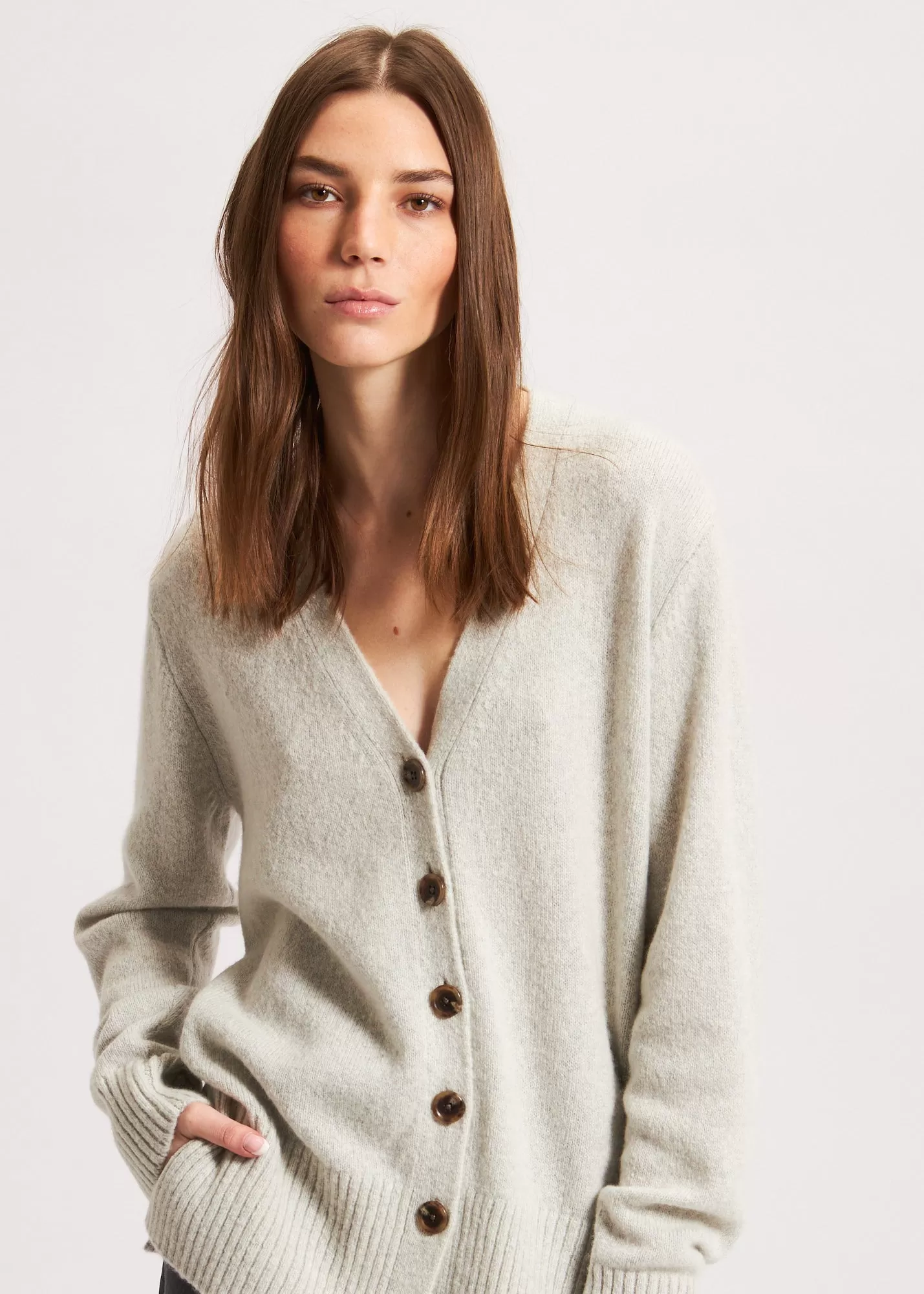 CASHMERE BLEND CARDIGAN