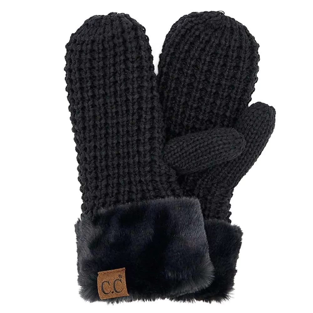 C.C Waffle Knit Mittens