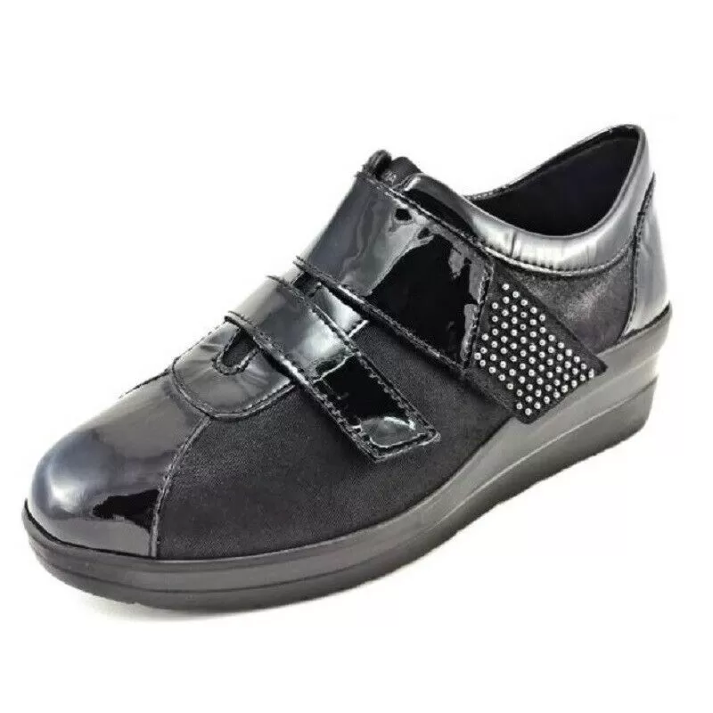 Cinzia Soft - Art. IV5405C-EF 001-Sneakers per donna - Colore nero- Materiale elasticizzato