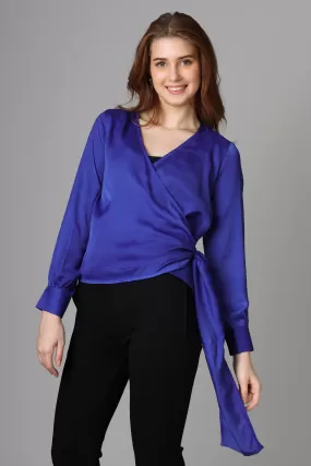 Classic Plain Blue Top For Women