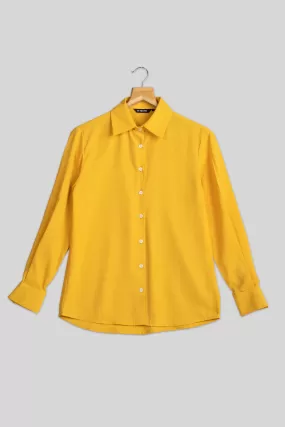 Classic Yellow Plain Shirt for Women