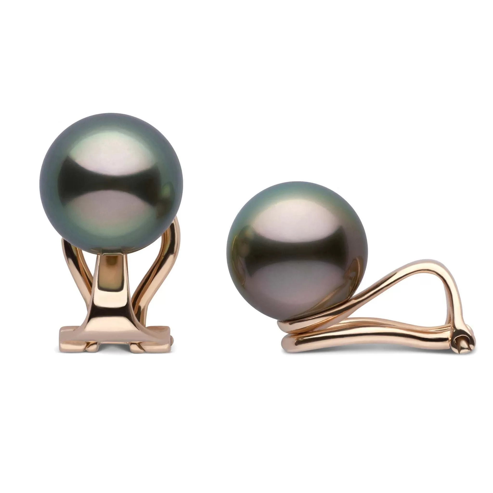 Clip Collection Tahitian 8.0-9.0 mm Pearl Stud Earrings