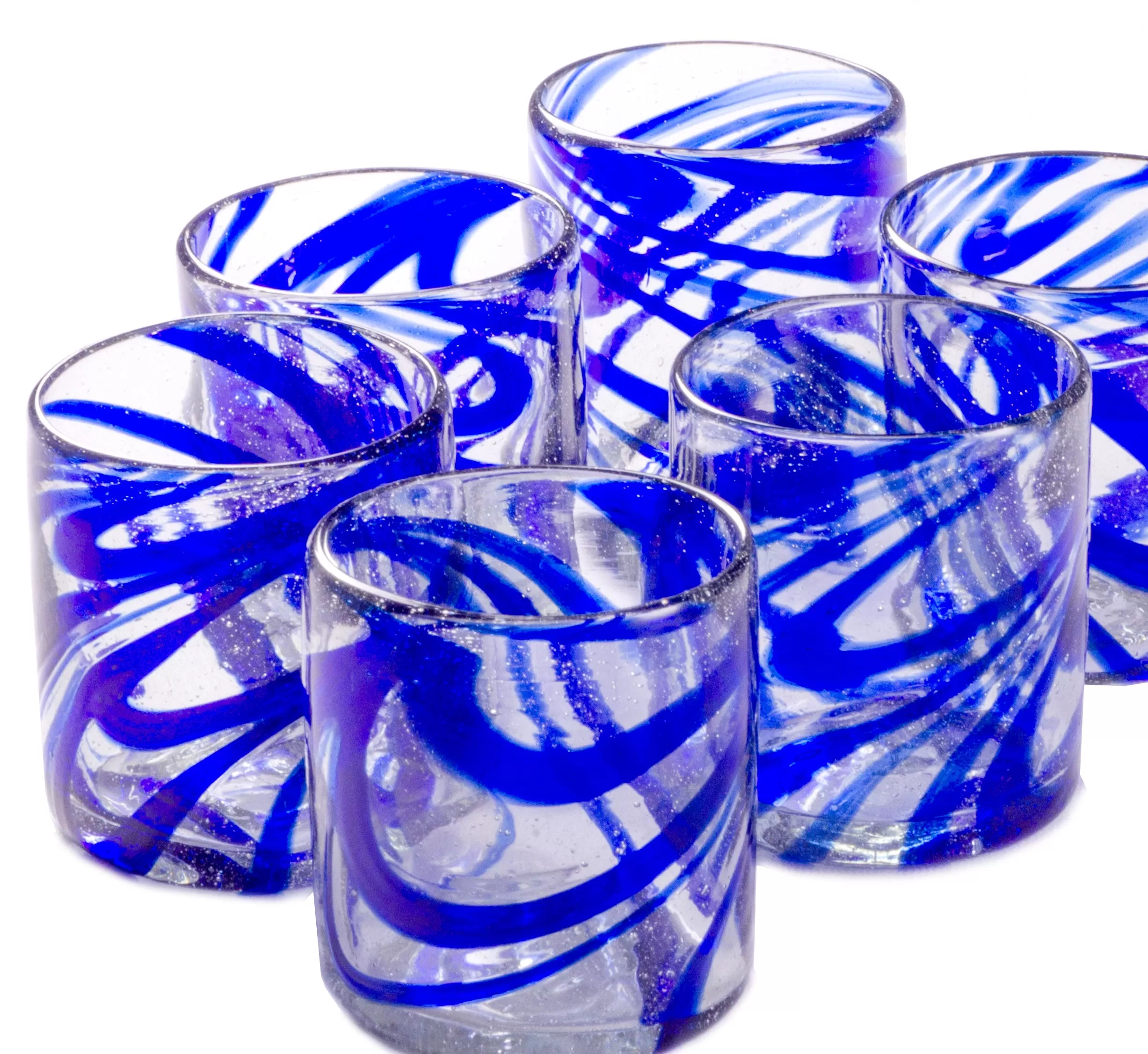 Cobalt Blue Swirl All Purpose - 12 oz - Set of 6