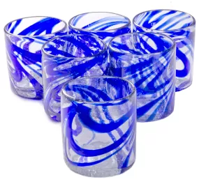 Cobalt Blue Swirl All Purpose - 12 oz - Set of 6