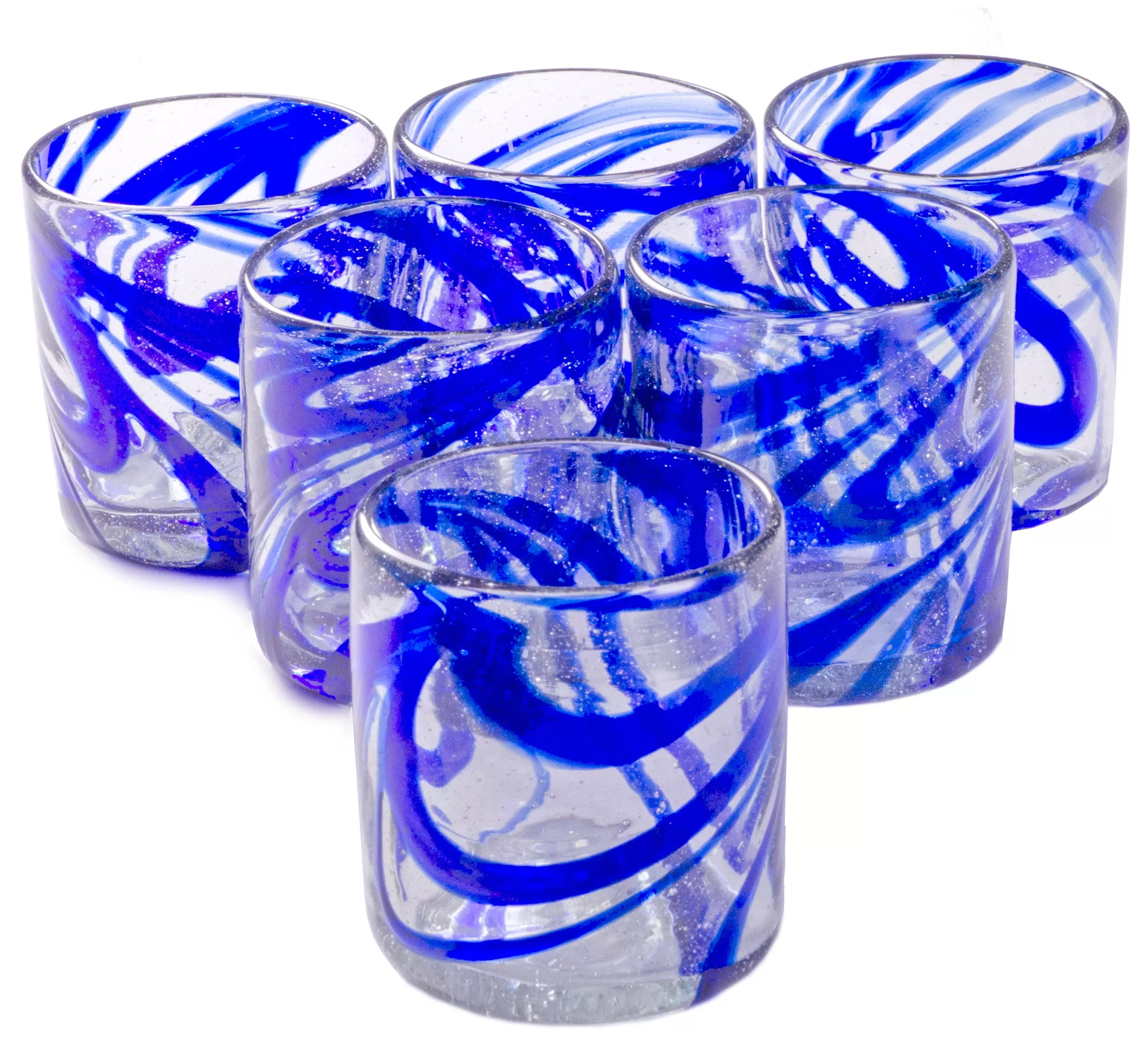 Cobalt Blue Swirl All Purpose - 12 oz - Set of 6