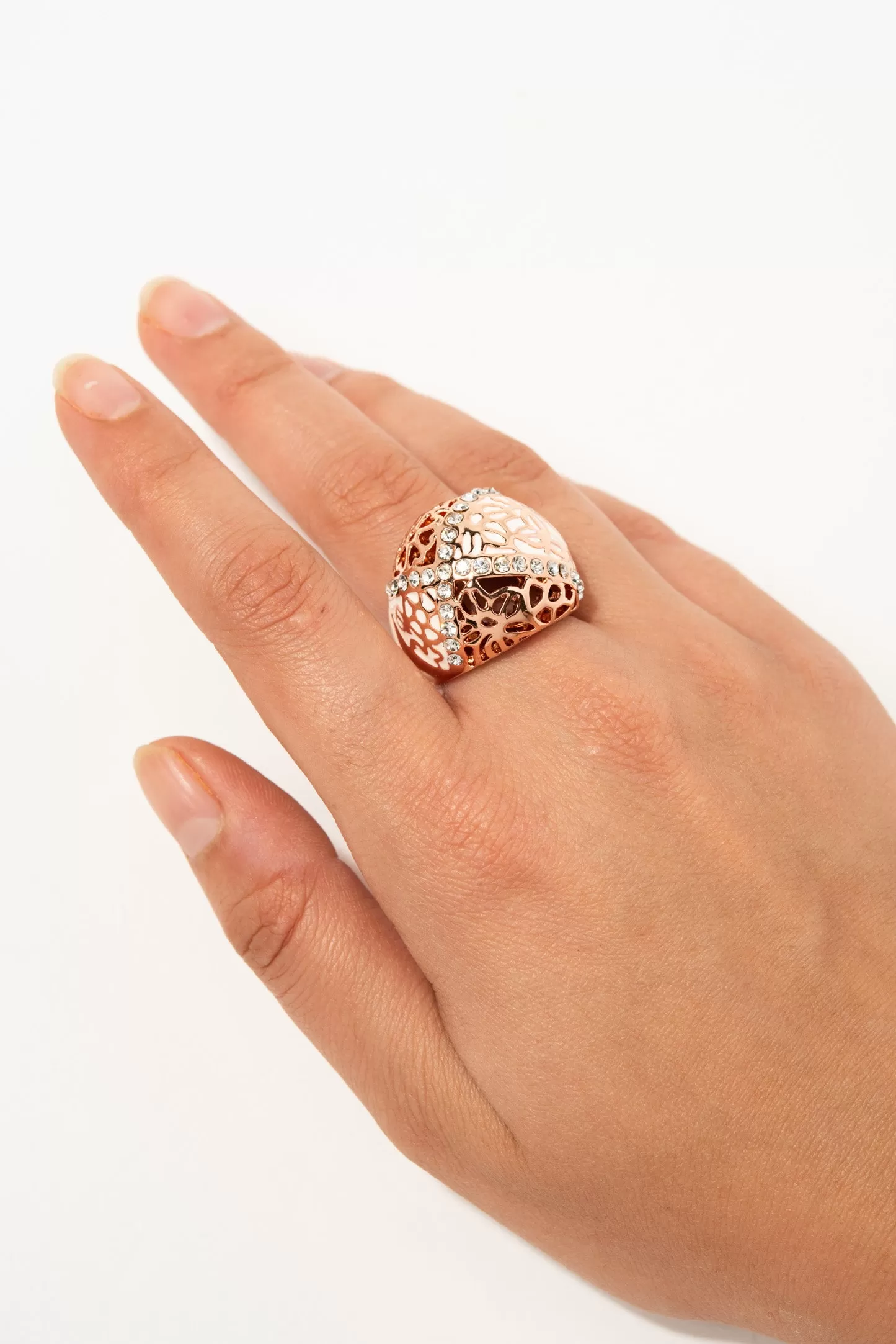 Courtney GCL Stone Ring - Rose Gold