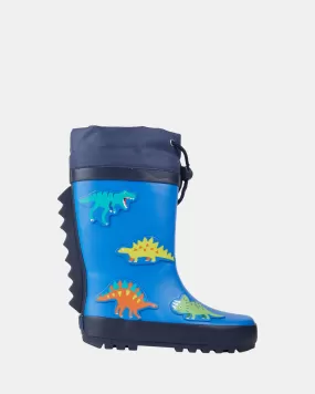 Dinosaur Spike Gumboots Blue/Navy