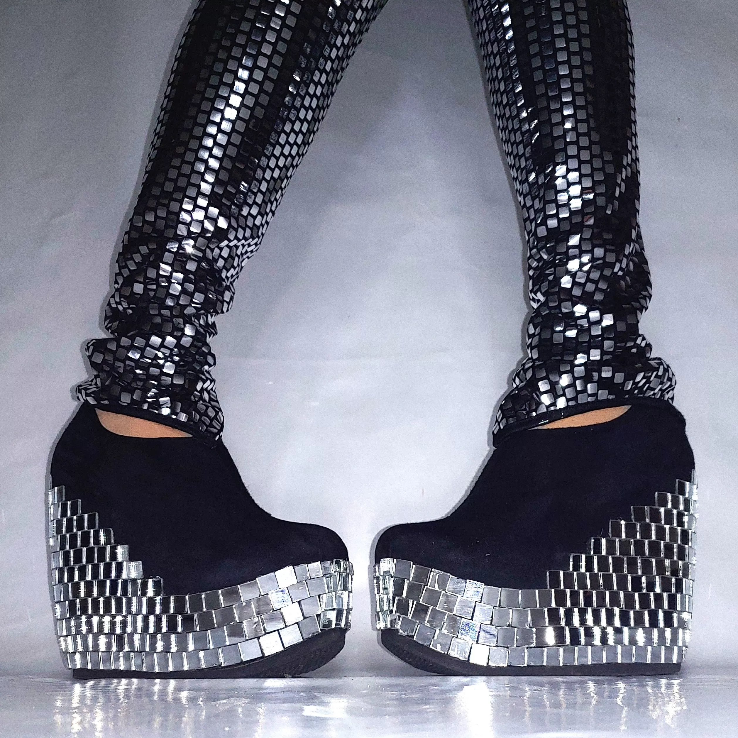 Disco MIRROR BALL Platform Shoes