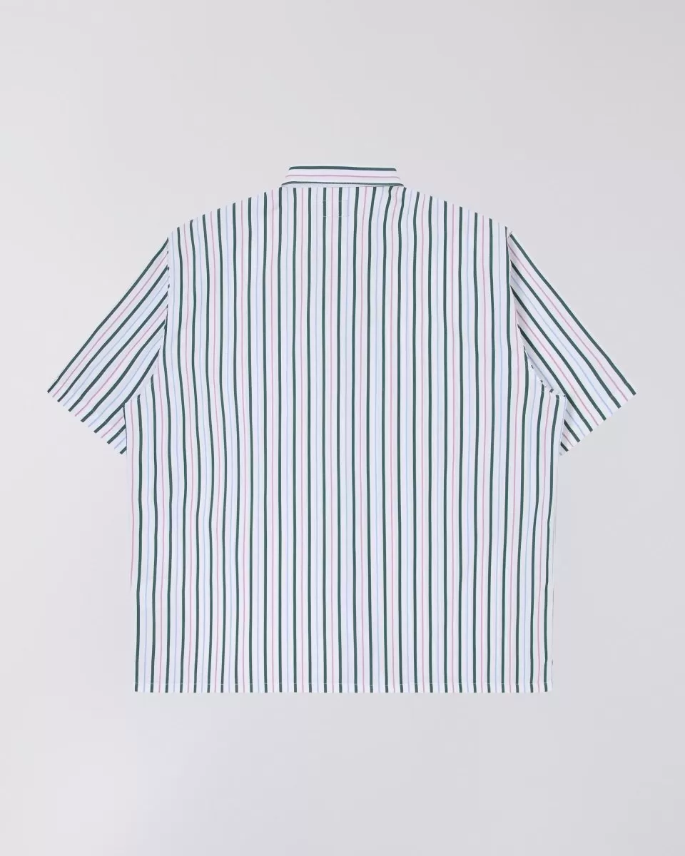 EDWIN TOLEDO shirt SS - WHITE / PINK / GREEN