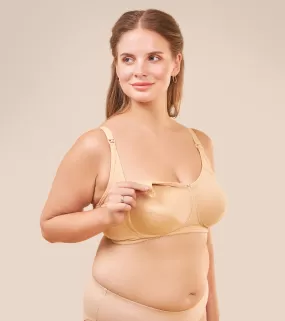 Enamor Eco-Melange MT02 Sectioned Lift and Support Cotton Nursing Bra for Women- High Coverage, Non Padded and Wirefree - Skin