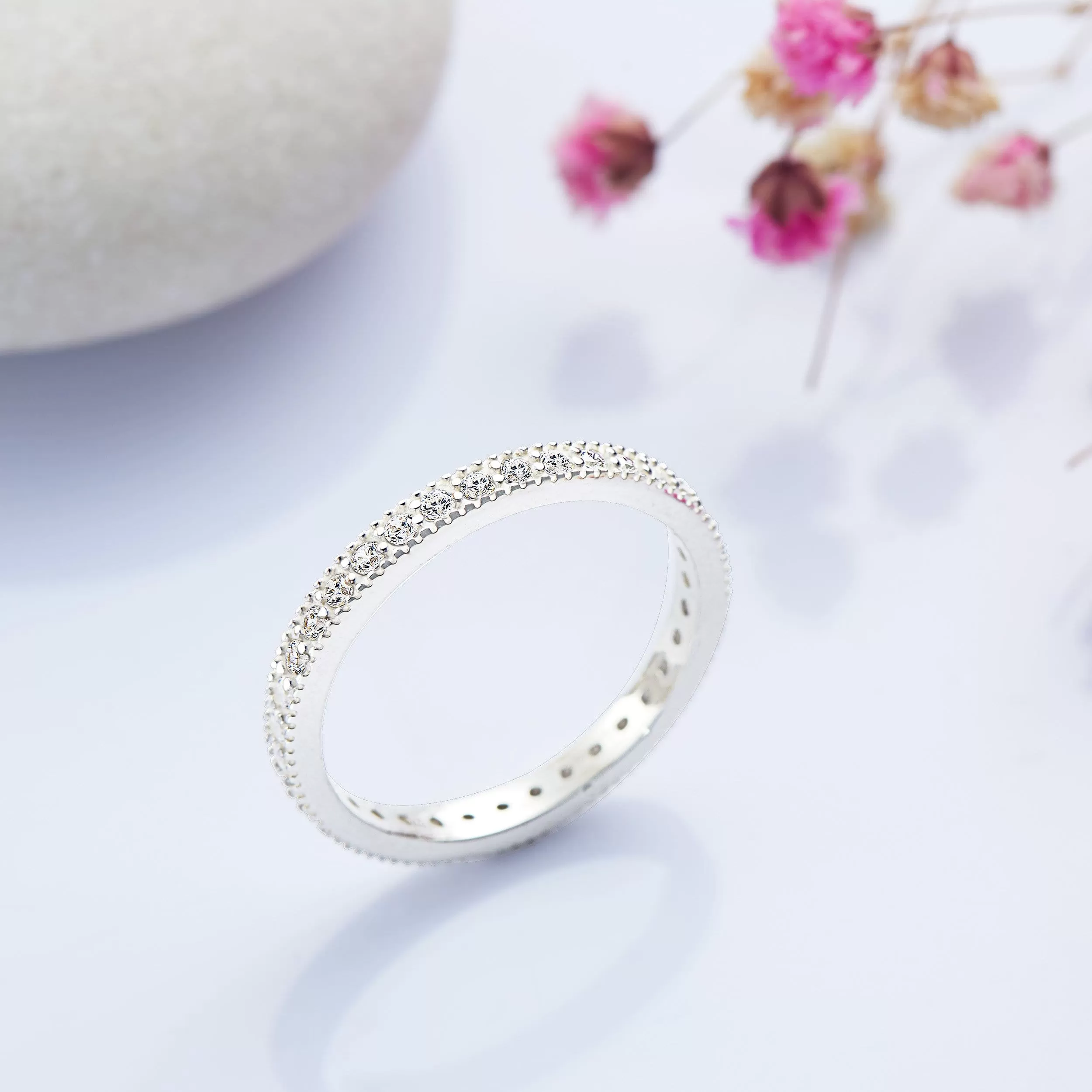 Eternity Stackable Rings Sterling Silver