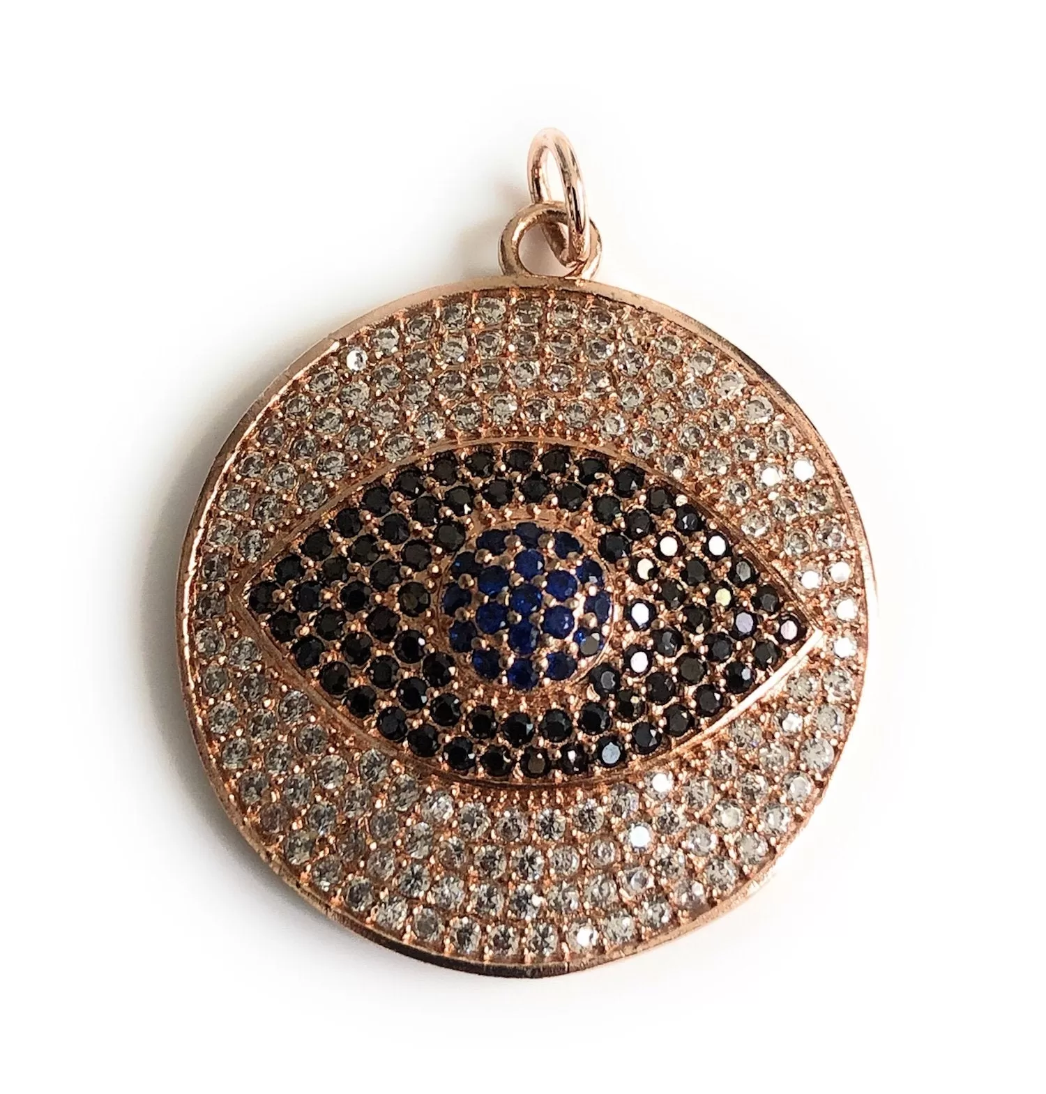 Evil Eye Rose Gold Necklace