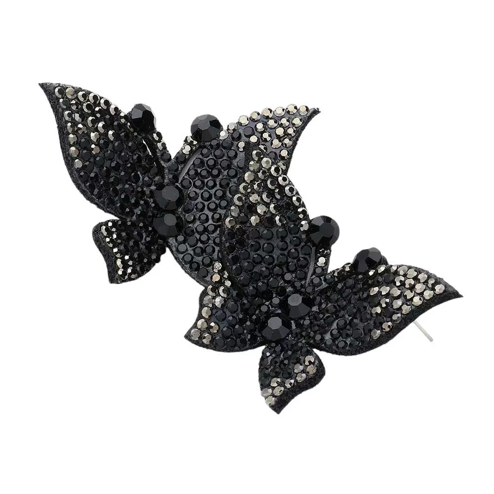 Felt Back Bling Studded Butterfly Earrings