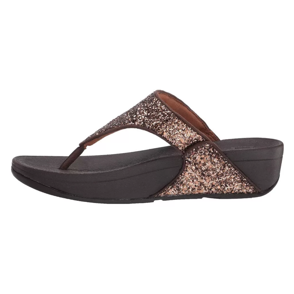 Fitflop Lulu Glitter Synthetic Women's Toe Post Sandals